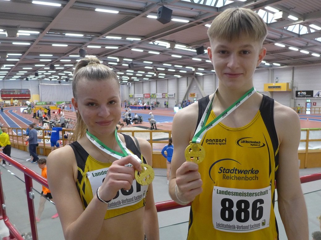 Die Sprintstars Mia Rahnfeld und Lukas Tomas Bickovs vergoldeten ihren Auftritt.